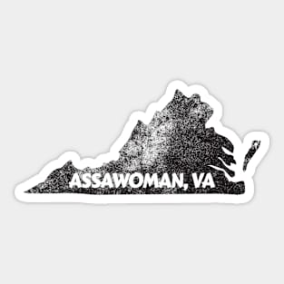 Assawoman, VA - State (Distressed) Sticker